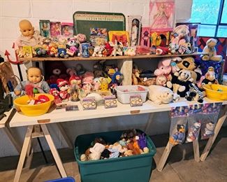 More and more dolls and plush toys.  Hundreds of them, needing homes. 
