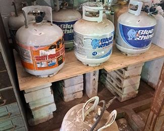 Just some of the propane tanks available, include some heaters. 