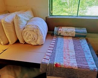 Quilts and bedding from Airbnb. 