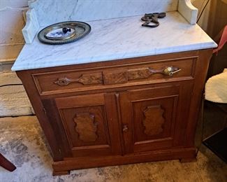 Marble topped antique wash stand. 