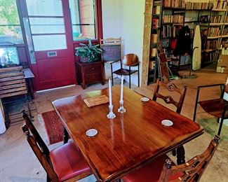 Kitchen table with redone chairs, 