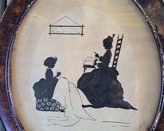 19th Century folk art silhouette.