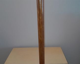Tall Art Deco Style Torchiere Lamp W/ Glass Shade