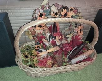 Basket Of Floral Decor