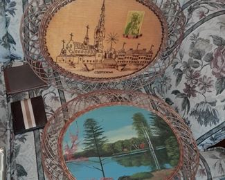 Wood Painted Plates