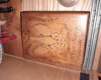 Engraved Wooden Trinket Box From Newark, NJ
