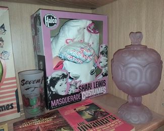 Sharj Lewis Halloween Costume & Pink Glass Covered Jar
