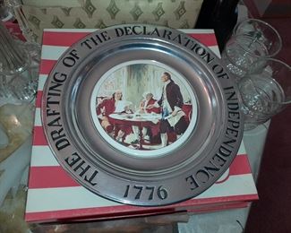 Spirit Of 1776 Pewter Plates With Boxes