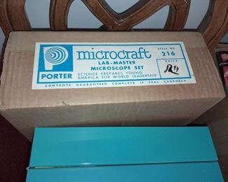 Vintage Microcraft Microscope W/ Paperwork & Original Box 