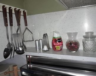 Assorted Kitchen Contents (Glassware, China, Crystal, Pots & Pans, Etc.)