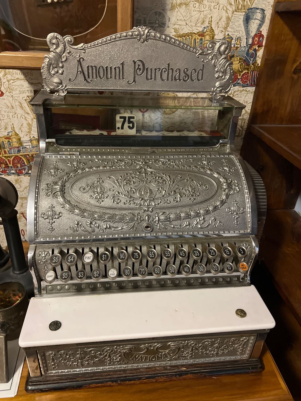 National Cash Register Model 349 with Dolphine Case Dated 1913