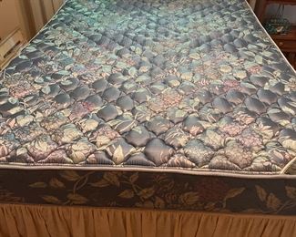 Queen Bed Frame, Box Spring & Mattress