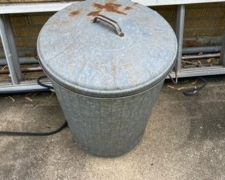Metal Trash Can