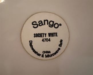 Kitchen Dishes by Sango Society White 4704