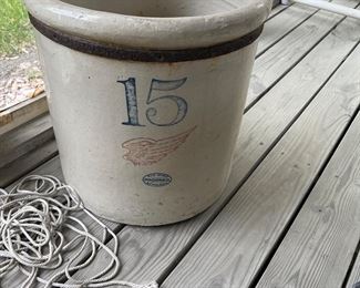 15 Gallon red Wing Crock