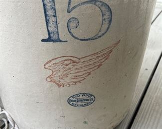 15 Gallon red Wing Crock