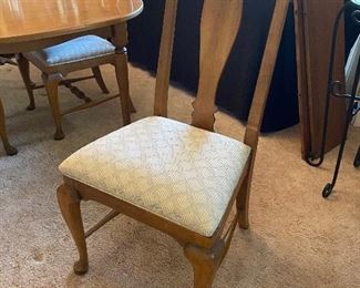 Close up of formal dining room chair