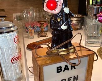 “Bar Open” sign with light up nose 