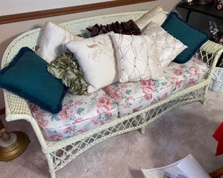 Very comfy wicker couch