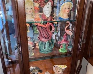 Head vases and flamingos!