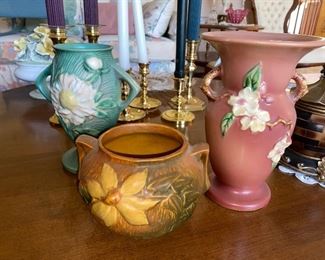 Assorted Roseville vases