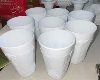 Milk glass tumblers 