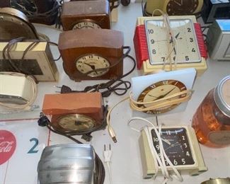 All sorts of vintage clocks