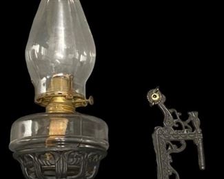 Vintage Oil Lamp and Sconce