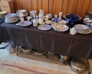 lots of blue & white