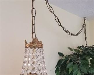 crystal hanging light
