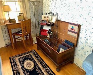 Antique Student's desk and chair/cedar chest