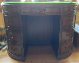 Oval Glass Top Desk