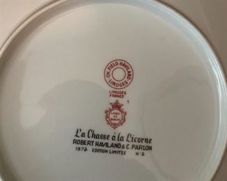 Vintage 1972 Haviland & Parlon La Chasse Ala Licorne