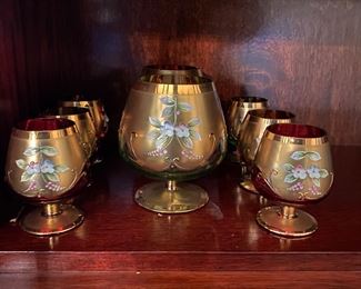 Bohemian Glass Brandy Snifter 