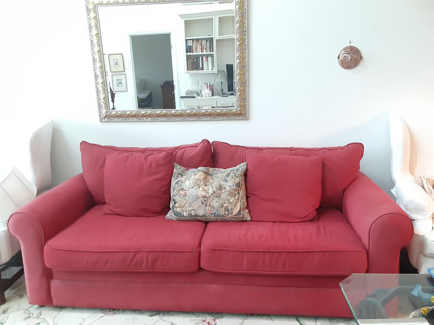 Red Comfy, Cozy Couch