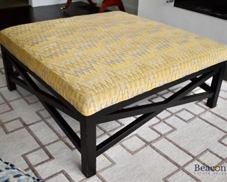 Upholstered cocktail ottoman