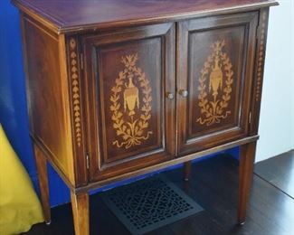 Inlaid mahogany cabinet