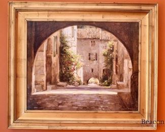 Leonard Wren “La Coeur De Village” limited edition signed giclee on canvas