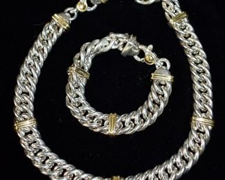 Tiffany & Co. sterling necklace and bracelet