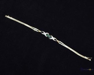 Gold and gemstone bracelet