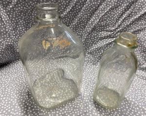 Old milk bottles