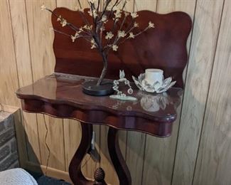 Mahogany flip top table 