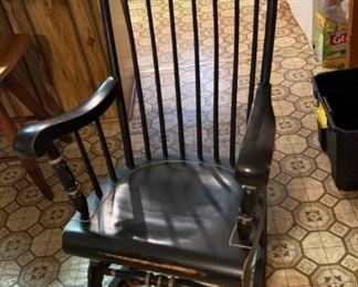 black rocker chair