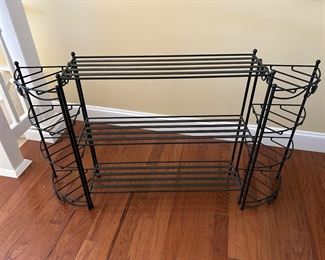Longaberger Wrought Iron Bookcase with corner shelves