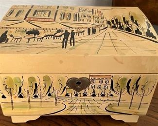 Vintage Hand Painted Jewelry Box