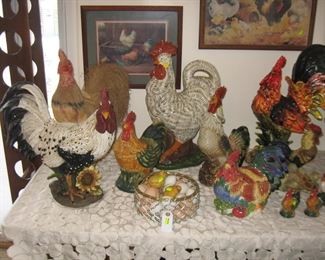 Dining Room: Closeup of the Roosters