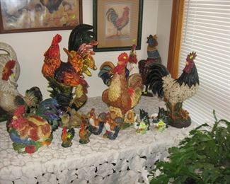Dining Room: Another Closeup of the Roosters