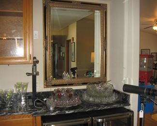 Living Room: Great Mirror-More Bar Glasses