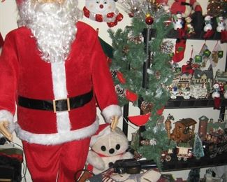 Downstairs Christmas Room:  Animated Large Santa
