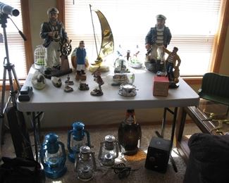 Living Room: Sailors-Kerosine Lamps-Sail Boats (Small Display Pieces)-